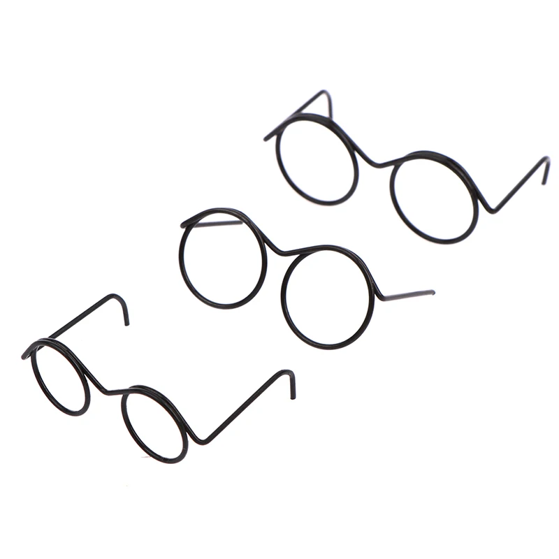

5PCS Great Collection Fashion Round Frame Lensless Retro Doll Glasses For Doll