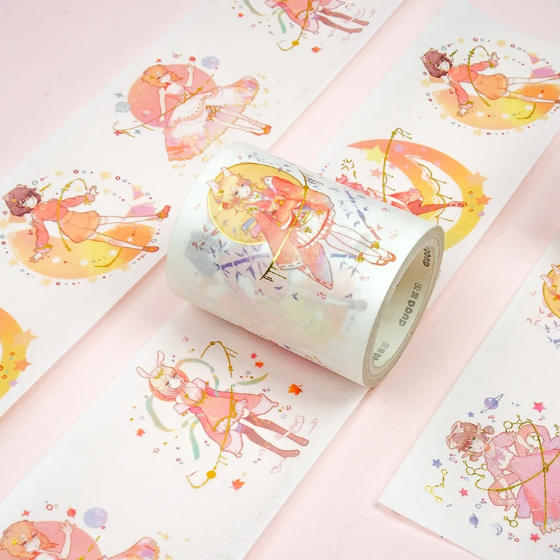 Золотая фольга Kpop васи лента персонажи Сладкая девушка любит сахар пуля