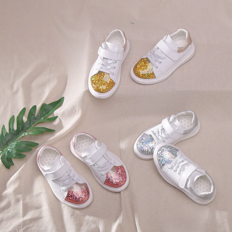 Детские спортивные кроссовки блестящие для девочек детские сетчатые