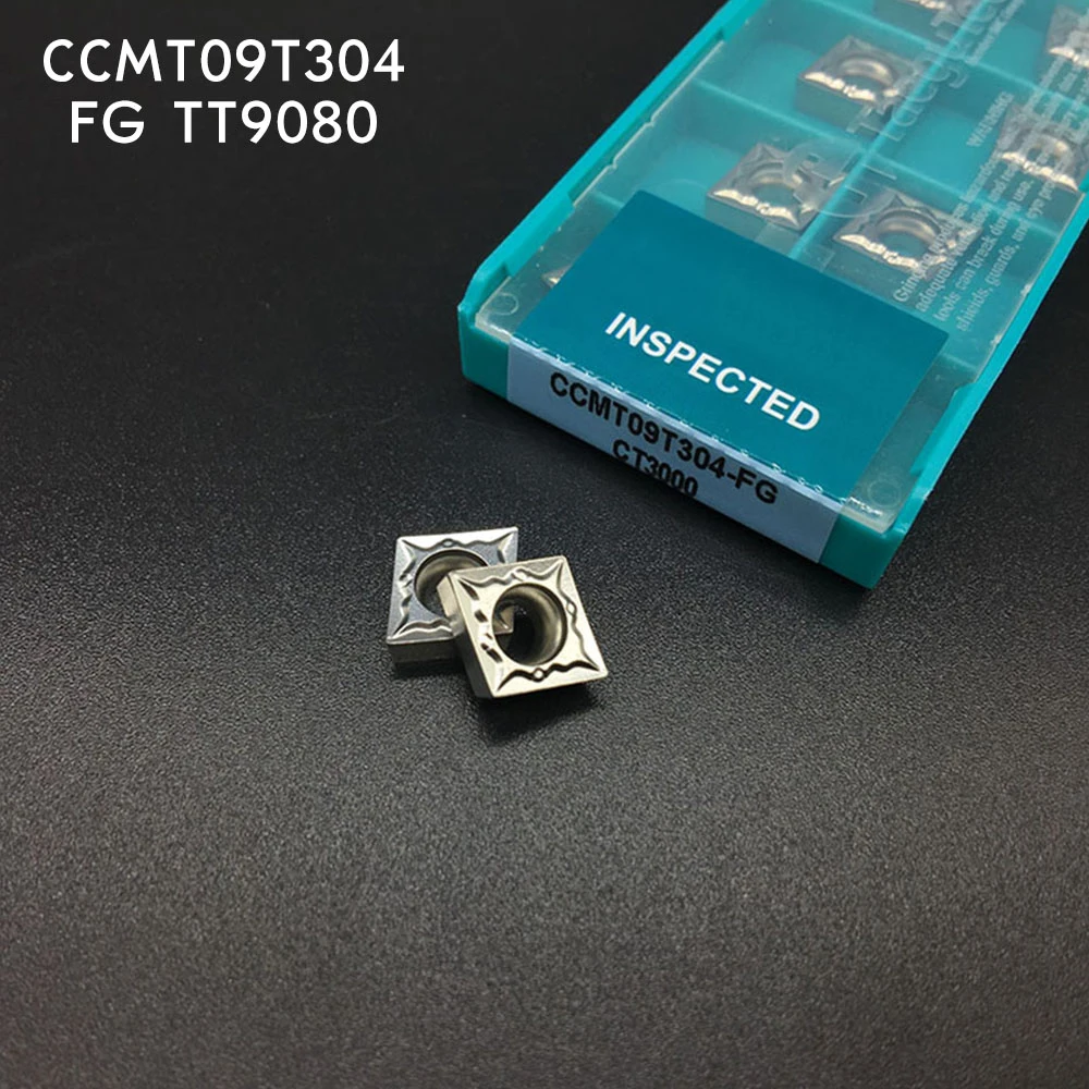 10 шт. CCMT09T304 FG TT9080 внутренние токарные инструменты Cermet класса карбида вставки
