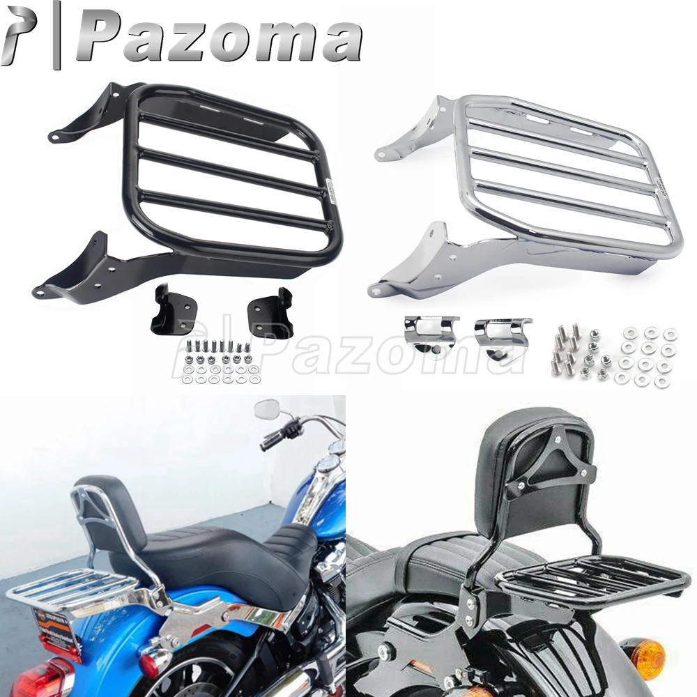 Для Harley спинка багажная стойка 52300448 / 52300446 подходит для Softail Slim Street Bob FXBB Deluxe FLDE
