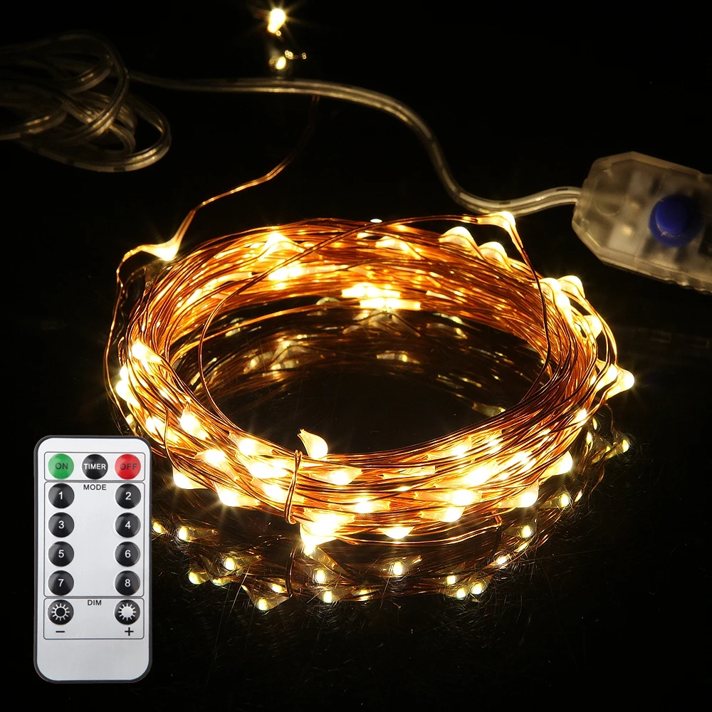 Светодиодная гирлянда 5 м 10 фотозажим светильник s сказочный питание от