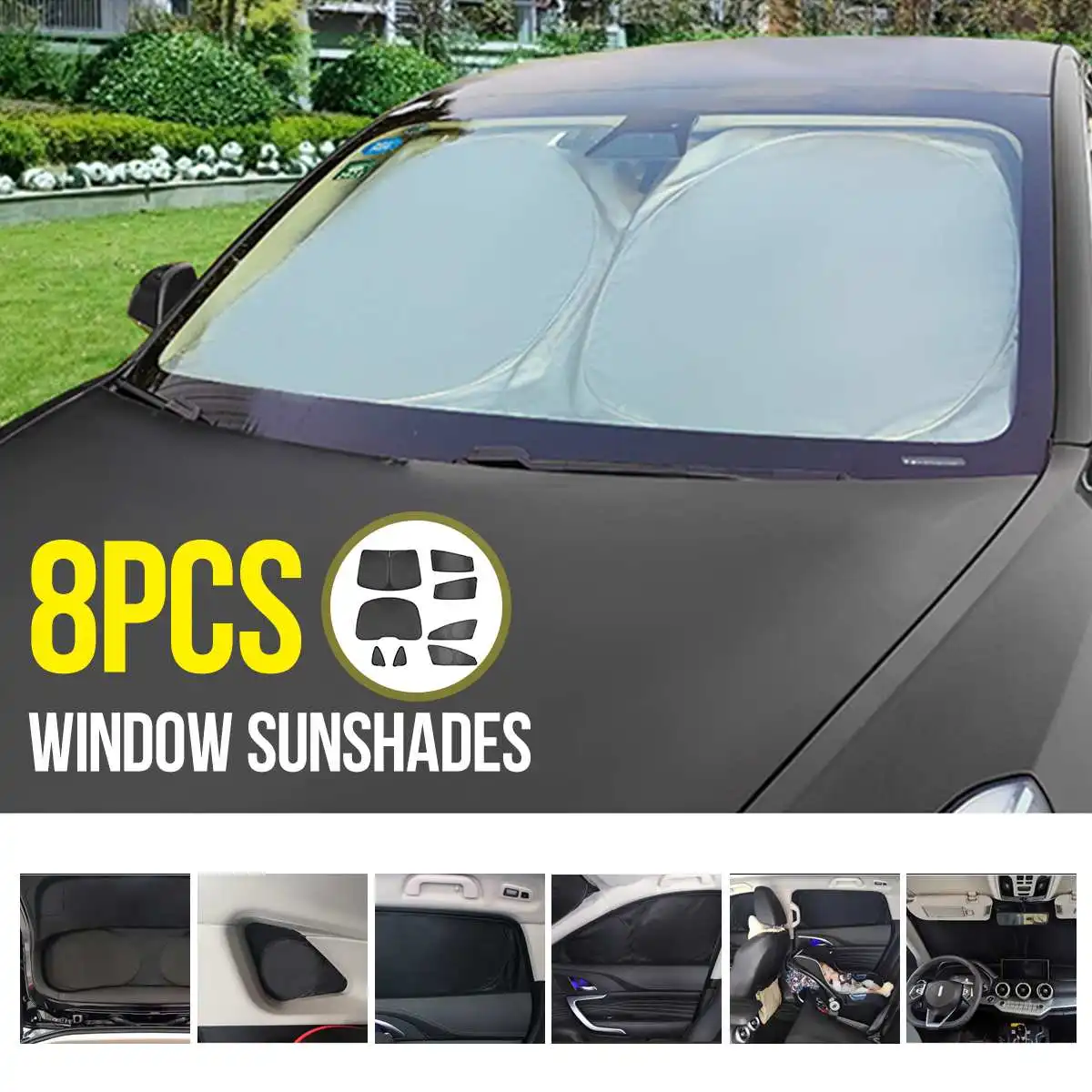 

Car Sunshade Cover for Tesla Model 3 Black Skylight Blind Shading Front Rear Window Sun Shade Net for Tesla Model 3 Dropship