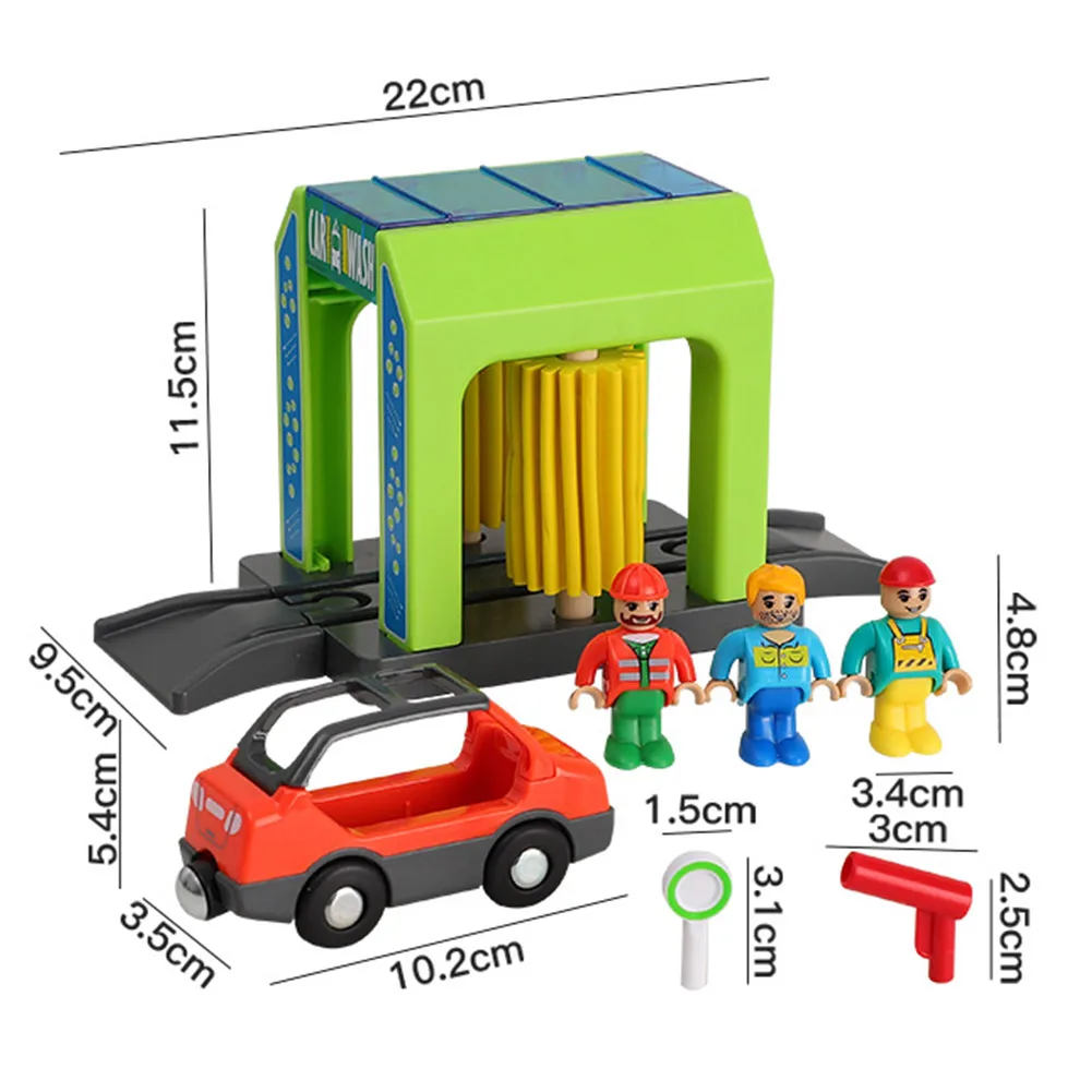 

Car Set Police Thief Catching Building Block Suit Compatible With Wooden Train Track Toy Simulation Plastic Police Station Suit