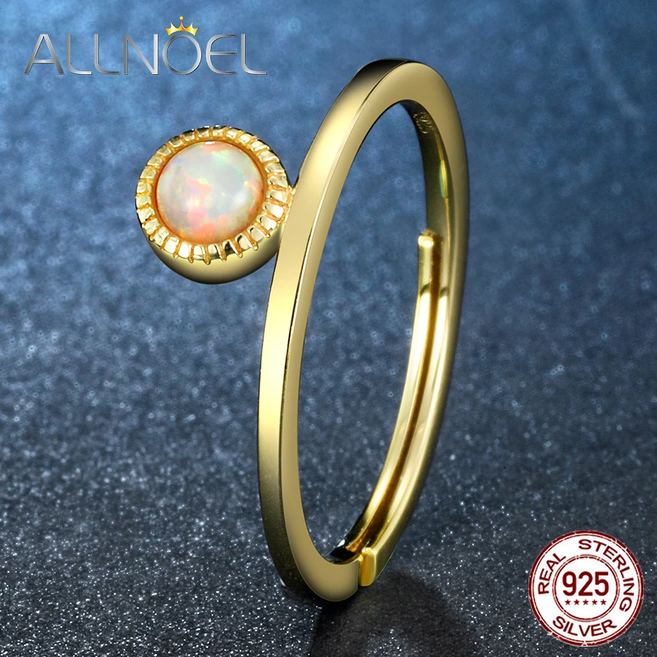 Женское кольцо в виде кошачьего глаза ALLNOEL из настоящего серебра 925 пробы