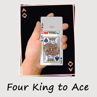 four king to ace magic tricks stage close up magia cards change magie play card magica mentalism illusion gimmick prop magicians