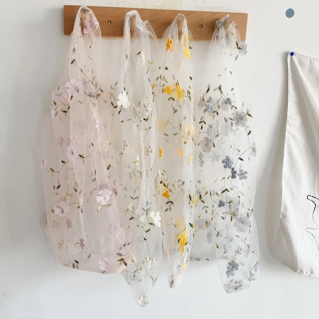 

2020 Casual Tote Flower Embroidery Handbags for Women Transparent Mesh Shopper Bag Lady Hand Bags Bolsos Mujer Sac A Main Femme