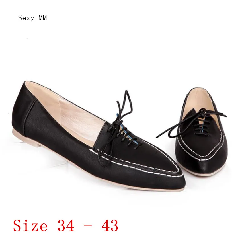 

Slip On Shoes Women Loafers Ballet Flats Woman Flat Oxfords Shoes Soft Comfortable Shoes Plus Size 34 - 40 41 42 43