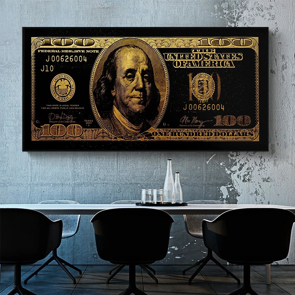 Доллары плакаты о деньгах и принты уличное искусство в стиле культуры