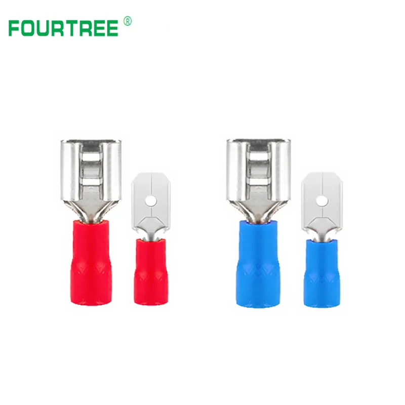 100 набор изолированных электрических обжимных клемм FDD + MDD мама папа Кабельный