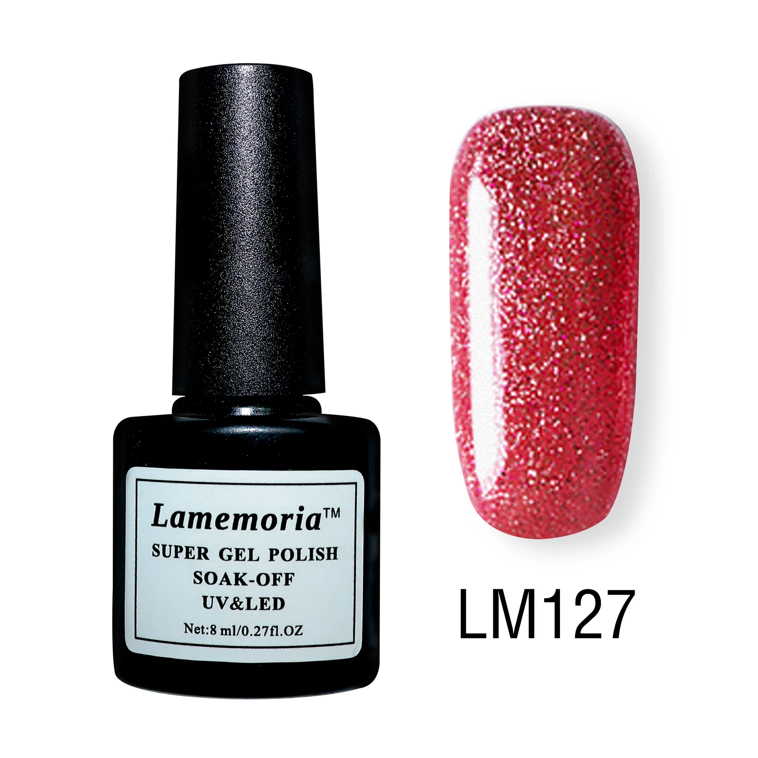 LM127 Lamemoria 8 мл голографический Блестящий Гель-лак для ногтей Блестящие Блестки УФ-гель лак лазер замочить от УФ гель для ногтей маникюр Базовое покрытие - Цвет: LM127