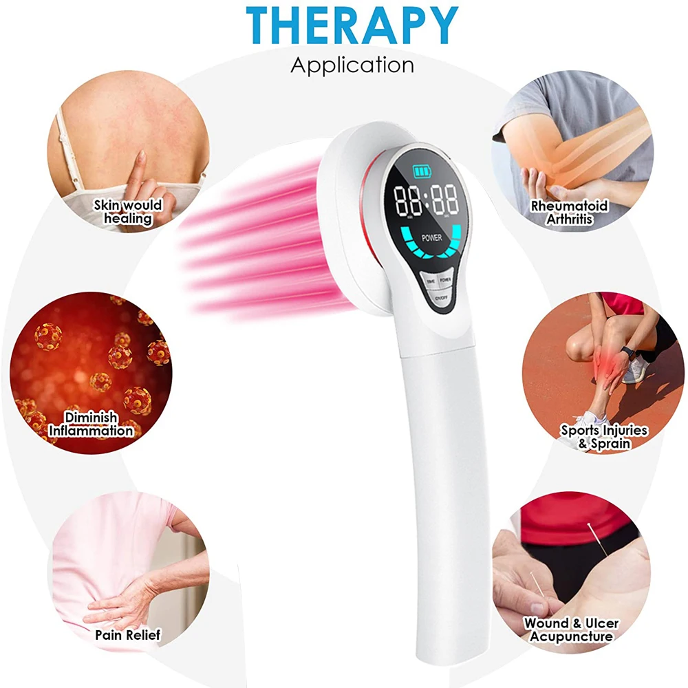 

4x808nm 13x650nm Pain Gone Muscle Pain Relief Prostate Treatment Cold Laser Therapeutic Physiotherapy Equipment