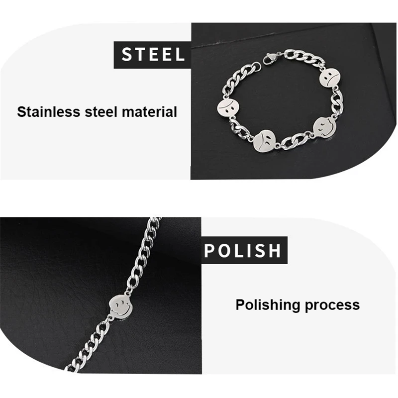 

Round Hollow Minimalist Smile Earrings Bracelet Smiley Women Earrings Ladies Girls Jewelry Hip Hop Stainless Hipster Ear Clip