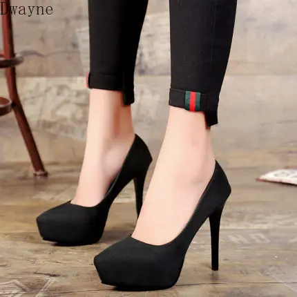 Женские туфли на тонком каблуке водонепроницаемые Туфли с круглым носком 2020 |