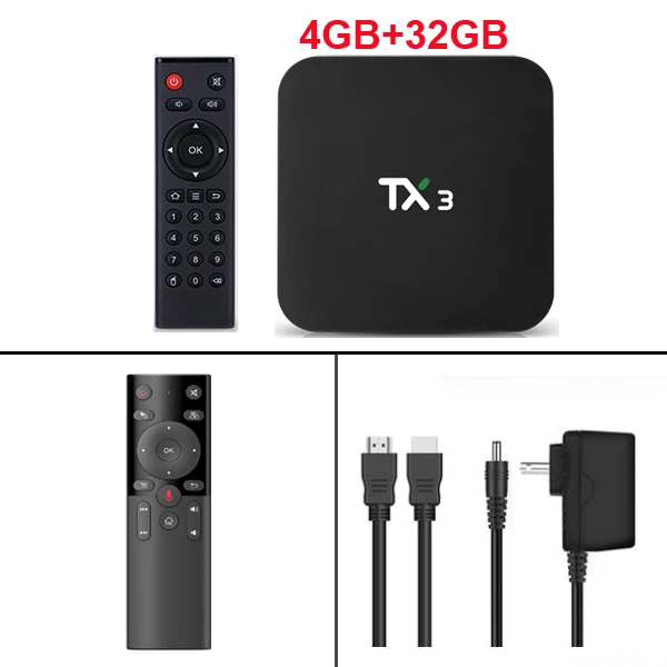 4GB 32GB H17D TX3 Android 9,0 ТВ приставка Amlogic S905X3 4 Гб 64 Гб 8K 2,4G 5G Wifi Bluetooth Youtube HDR Google Play Netfilx телеприставка - Цвет: 4GB 32GB H17D