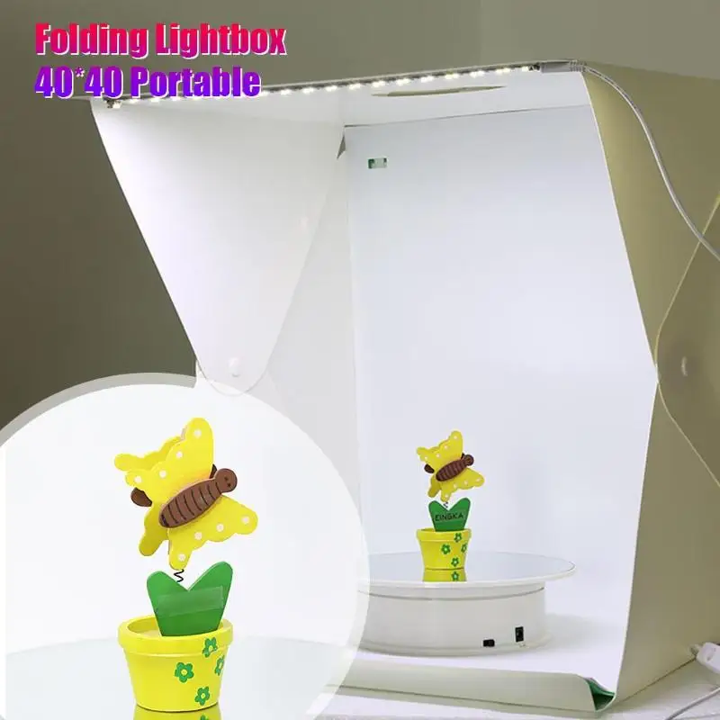 2 светодиодный ных складных светильник тбокса 40*40 портативный софтбокс для