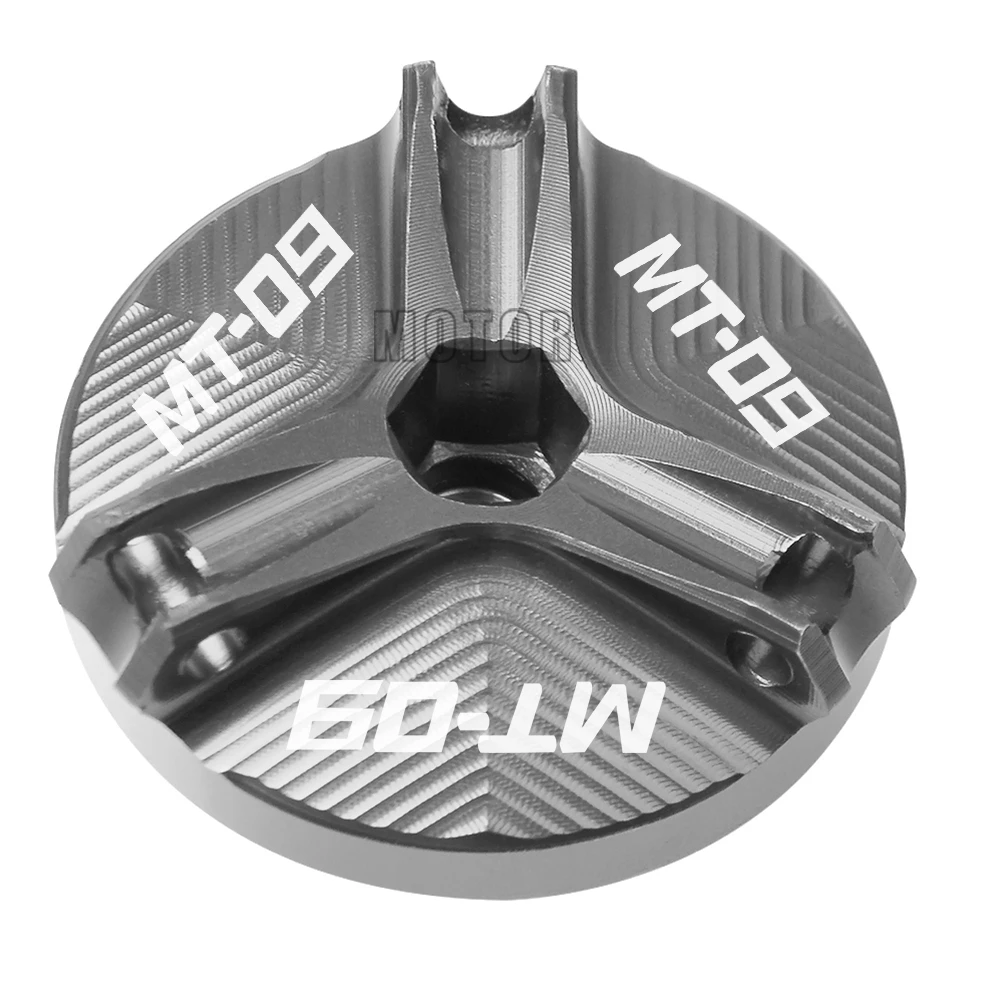 Titanium Для Yamaha MT-09 2013-/MT09 Tracer- MT 09 мотоцикл M20* 2,5 CNC масляный наполнитель чашки крышка двигателя масляный колпачок винт - Цвет: Titanium
