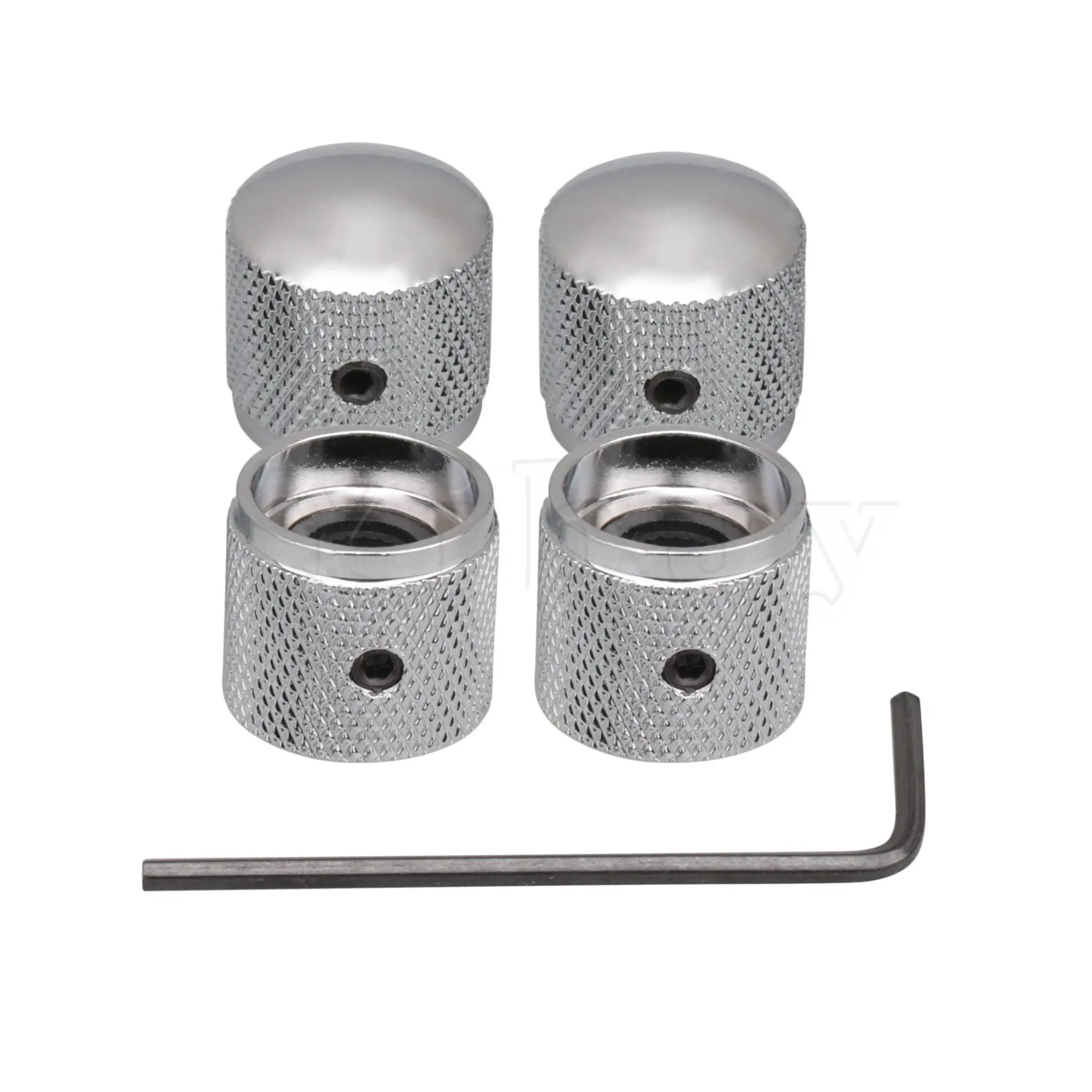 

Yibuy 4 шт. Тяжелая электрическая гитара регулятор громкости хромированная Бронза