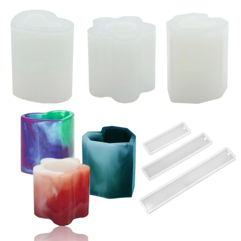 

DIY Epoxy Crystal Resin Vase Pen Holder Mold Bookmark Mold for Table Decoration Pen Holder DIY Jewelry Home Decoration