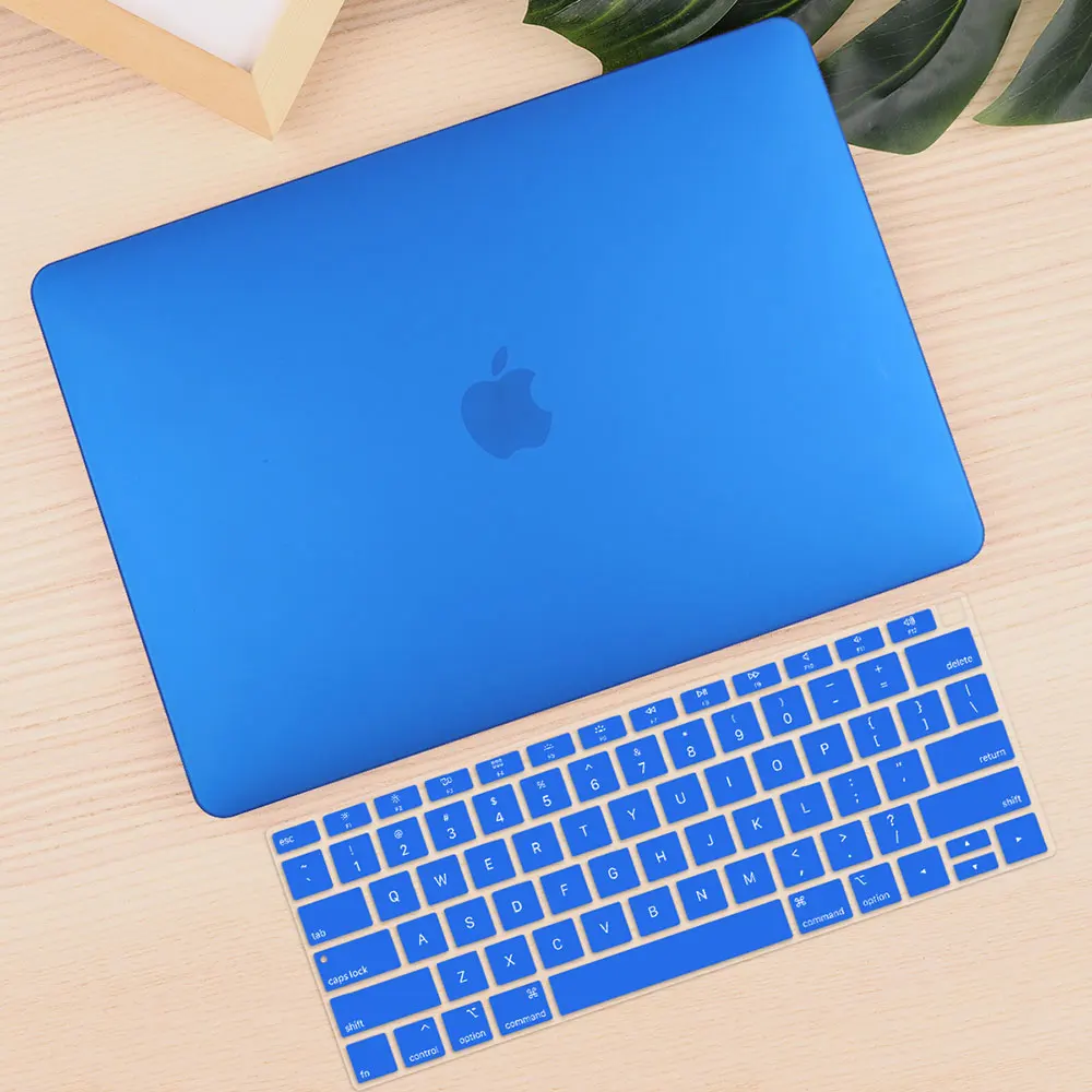 Matte dark blue Для Macbook Air retina 11 12 13," кристально чистый чехол для Macbook Air Pro 13 15 16 Touch Bar/Touch ID A1932 A2159 A2141 - Цвет: Matte dark blue