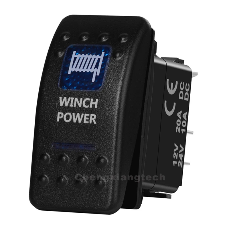 12 В 24 Синяя светодиодная лебедка 5 контактов вкл./выкл. кулисный переключатель SPST