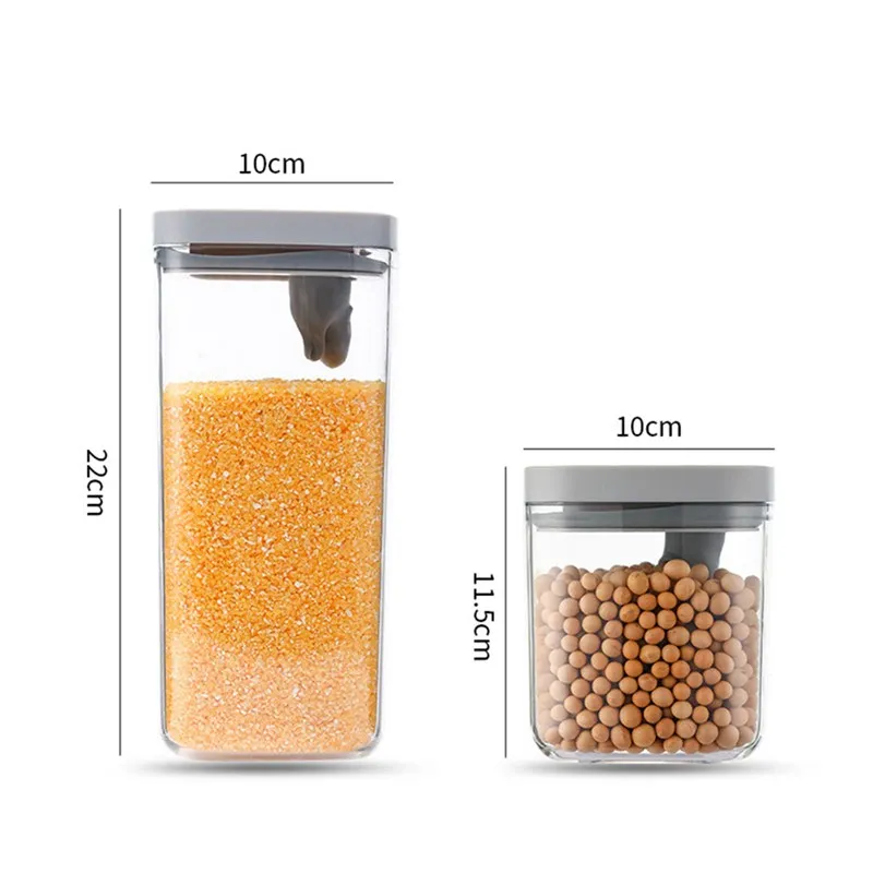 

Reative Personality Kitchen Transparent Visual Sealing Can Grain Mixed Food Tank Snack Dry Fruit Tank Thick Plastic Tank New