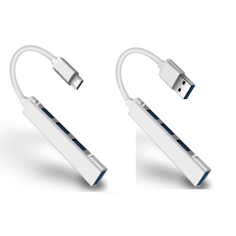 

2-In-1 Set Type C Hub And USB C Hub 3.0 2.0 Multi 4-Port Splitter USB C Adapter Extender For Lenovo Pro Air