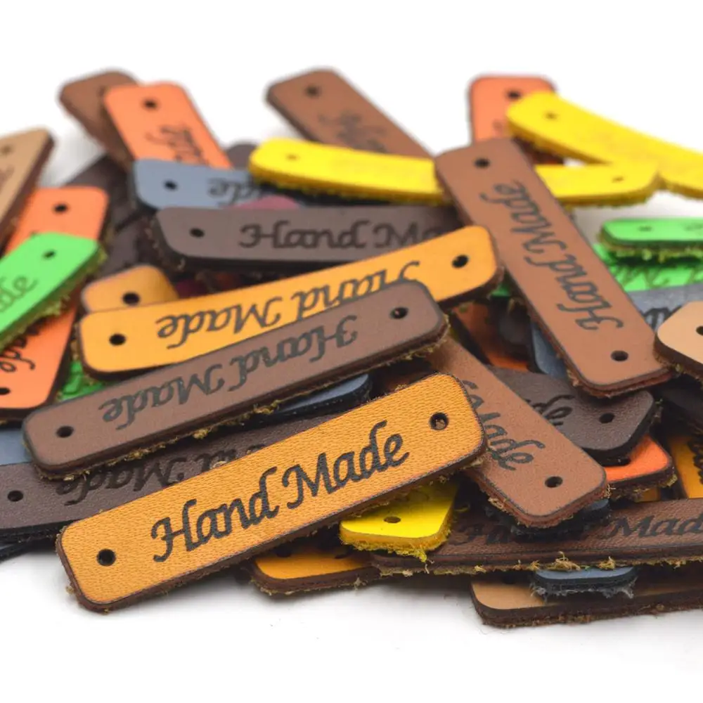 KALASO Высокое качество 20 шт. этикетки ручной работы бирка одежда кожаная ручная