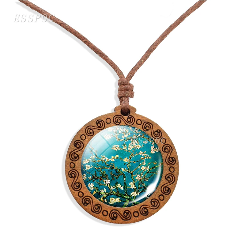 Модный простой дизайн деревянные украшения Ван Гог Звездная ночь подсолнухи