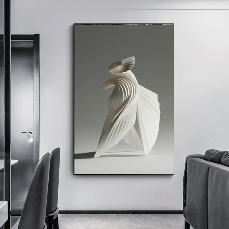 Абстрактная линия холст черно-белая стена искусство минимализм принты