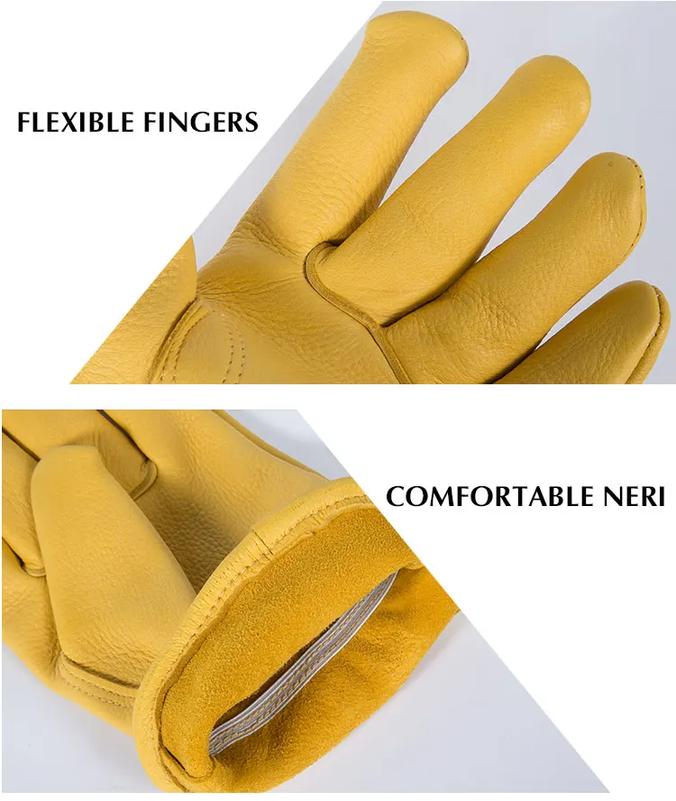 Мужские мотоциклетные перчатки теплые водонепроницаемые из оленьей кожи для