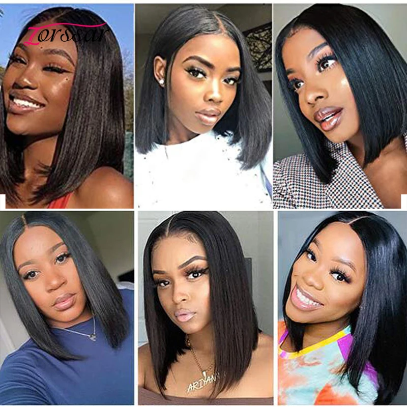 

4x4 Bob Lace Closure Wigs Human Hair Wigs For Women Human Hair Pre Plucked With Baby Hair Straight Bob Wig Lace Closure Wigs