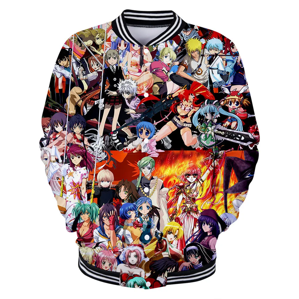 Мужская и Женская бейсбольная куртка с длинными рукавами пуговицами в японском