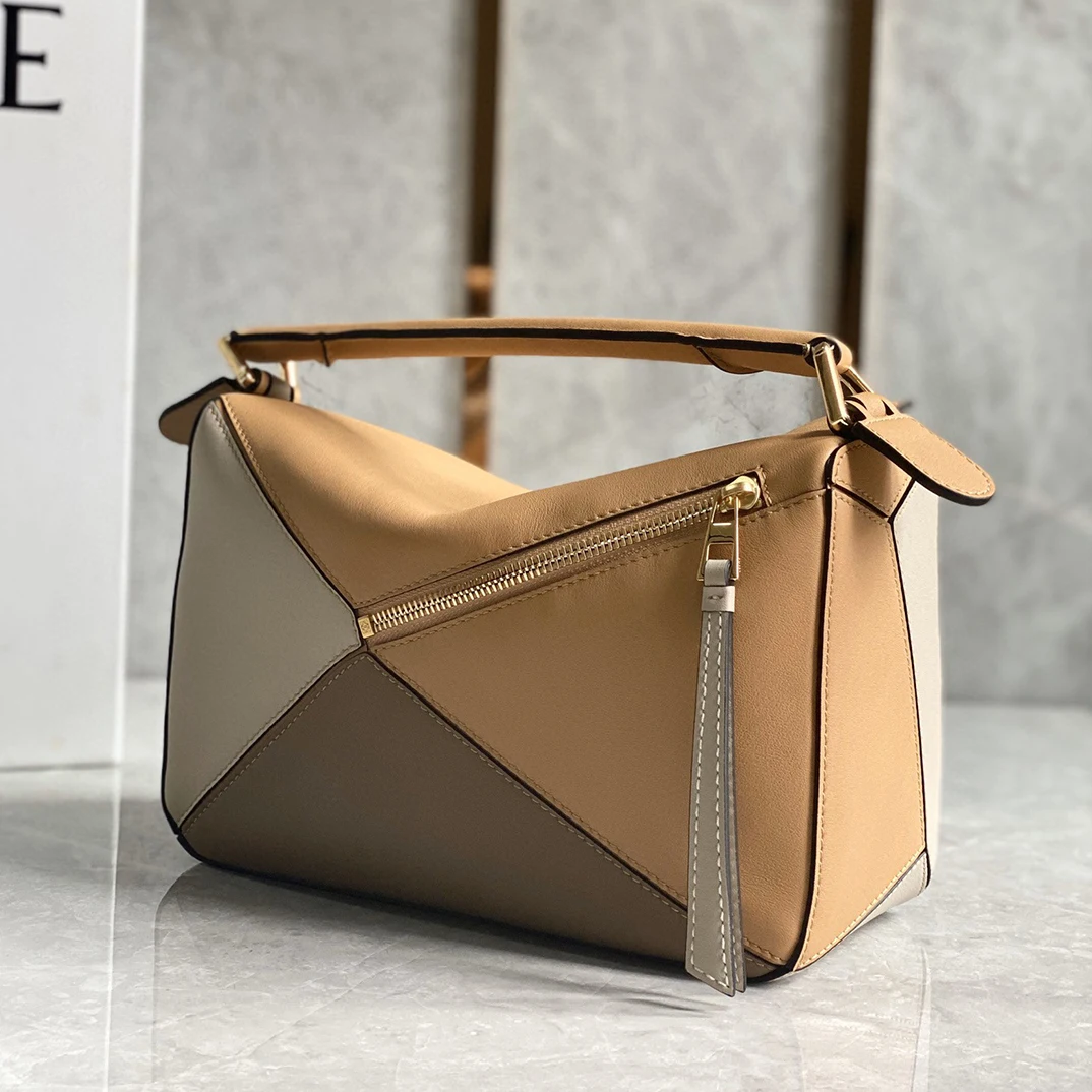 

MarHermoso Brand new genuine leather women's bag Luxury Tote Multicolor Street Fashion Bags Splicing Lovers couples pocket