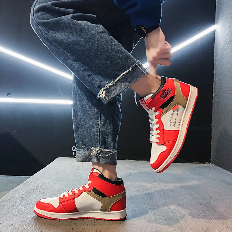 Official Men Casual Shoes Sport JD 1 Chicago AJ Sneakers Trainers Off Color White Ankle Boots Max Size US 12 Man | Обувь