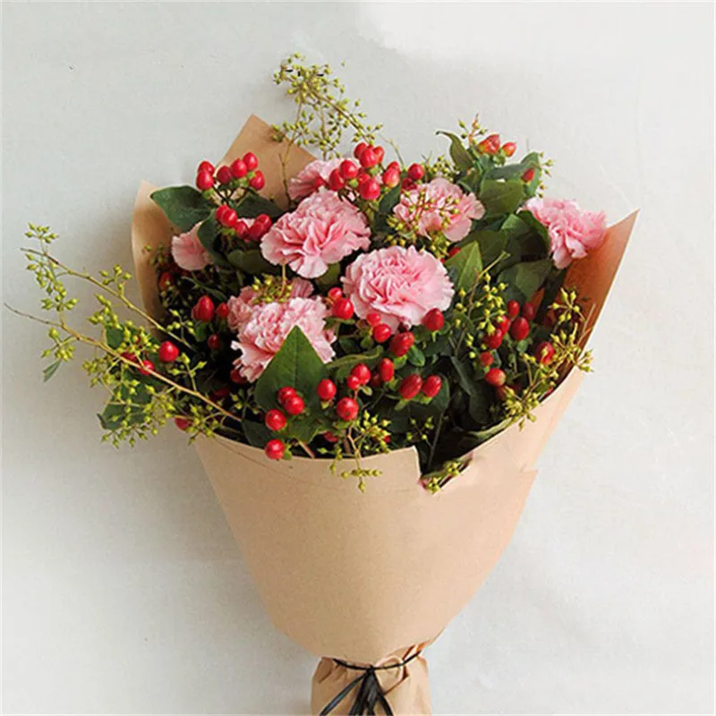 Крафт упаковочная бумага 0.3X30M Цветочная Подарочная коробка для упаковки