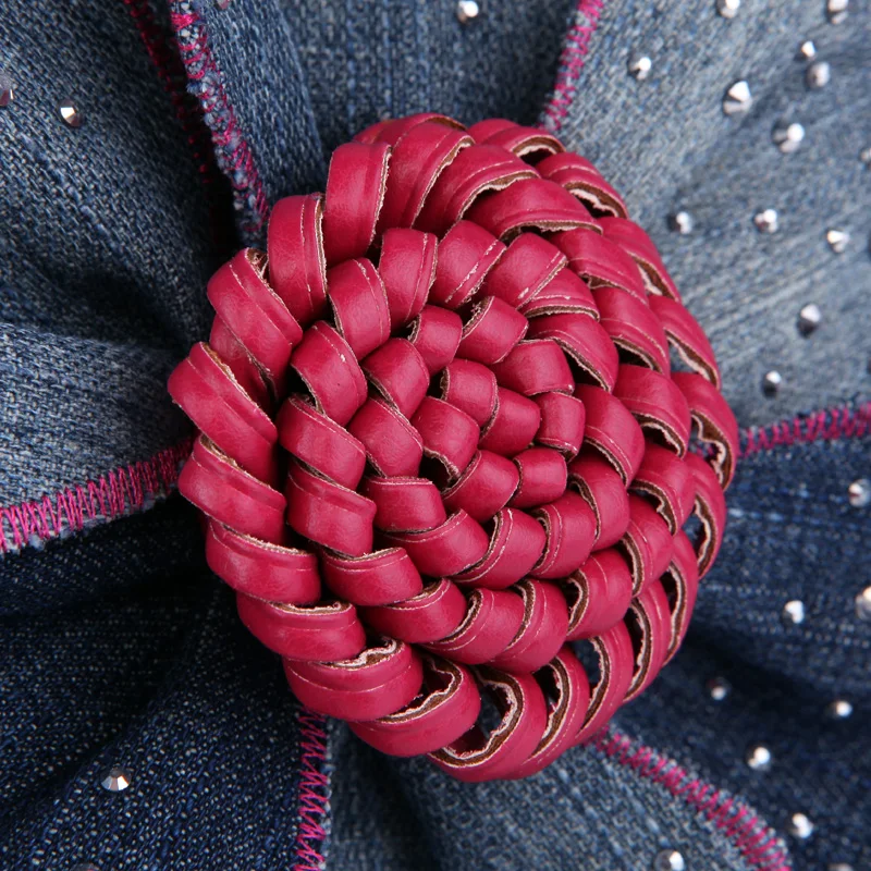 Брендовая 3D джинсовая Роза цветы сумка с тиснением через плечо Красивая Женская