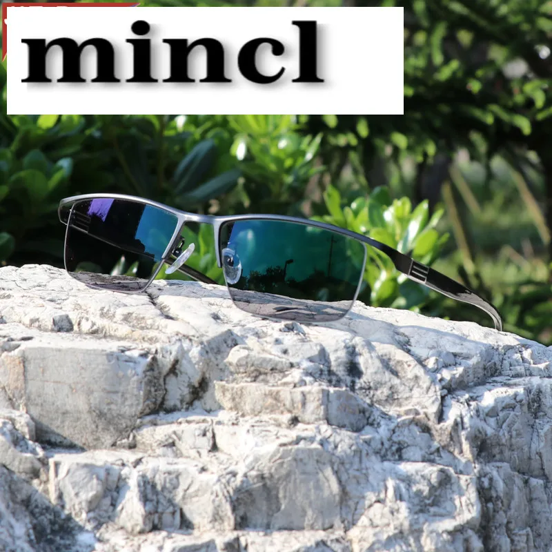 Новый дизайн фотохромные очки для чтения мужские половина оправы из титана сплав