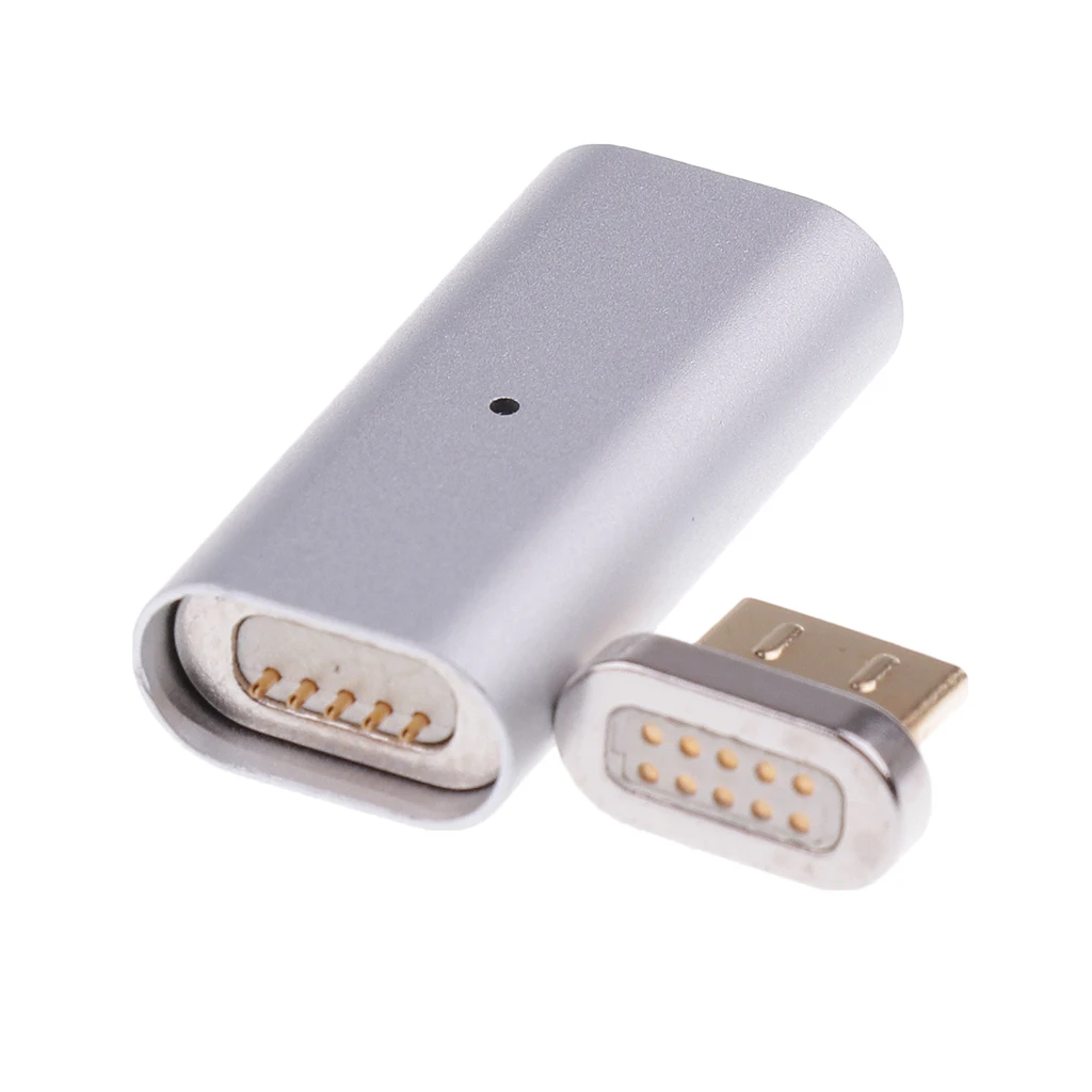 

2 Pieces Micro USB Magnetic Charging Charger Adapter For Android Phone Silver