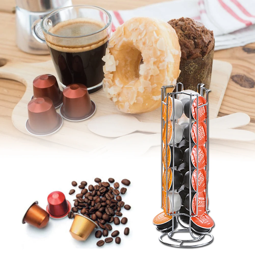 Мода 40/18 вращающаяся Капсульная стойка для кофейных капсул башня Nespresso капсулы