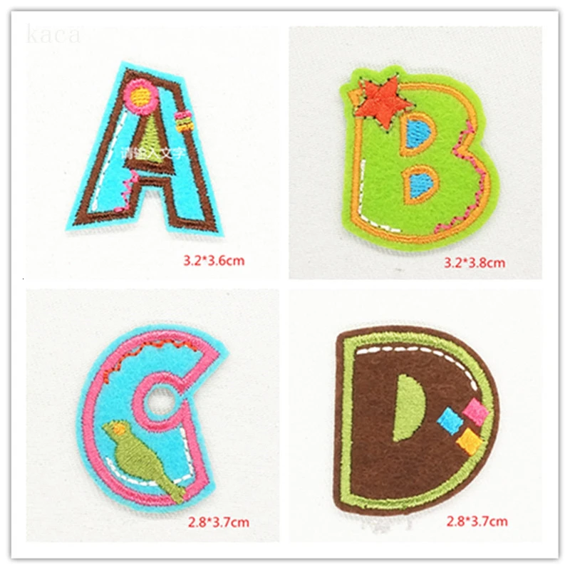 Цветные нашивки с английским алфавитом и буквенным принтом вышитый утюжок для