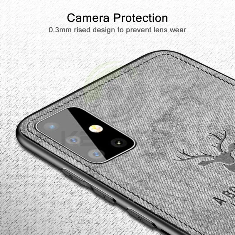 Чехол для телефона Samsung A51 A71 тканевый чехол мягкая ТПУ Рамка бампер задняя крышка