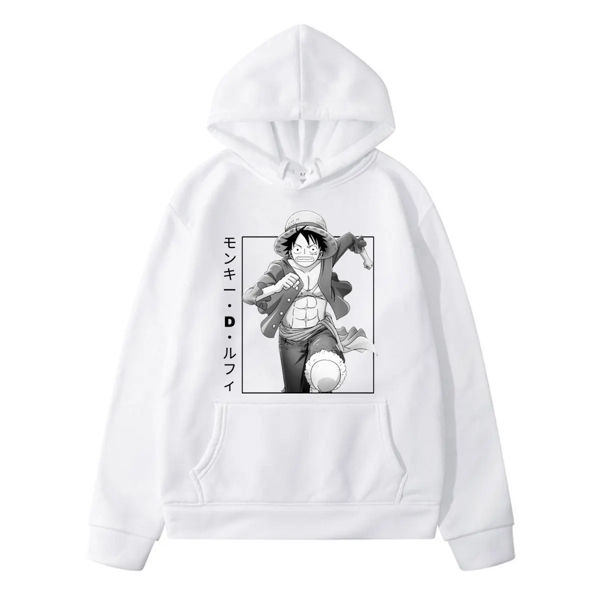 

Creative Luffy One Piece Hoodies Mens New Fashion Hip Hop Pullover Casual Wear Pattern Print Spring Hoody Crewneck Men's Sets