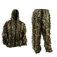 hunting clothes 3d maple leaf bionic ghillie suit mens jacket pants hunter yowie sniper camouflage suit outdoor camo clothing