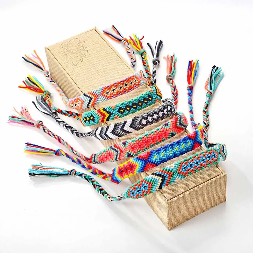 Модный Богемский ретро этнический Ветер тканый браслет счастливый