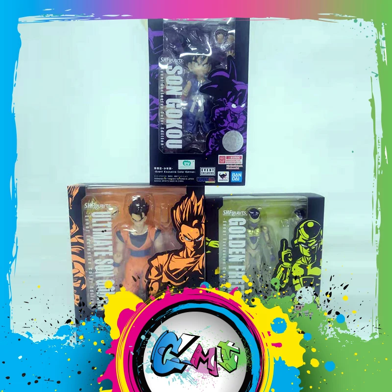 CMT Bandai Dragon Ball Z DBZ SHF Son Goku Boys Золотой Морозильный сон Гохан события эксклюзивный цвет издание аниме ПВХ игрушки