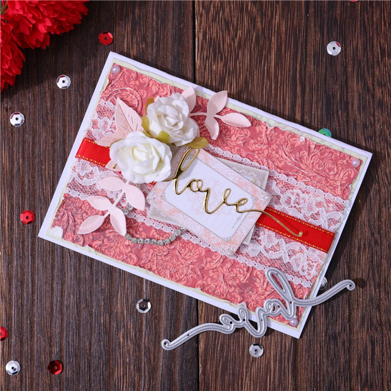 Сделай Сам счастливые поздравления слова металлические Вырубные штампы буквы