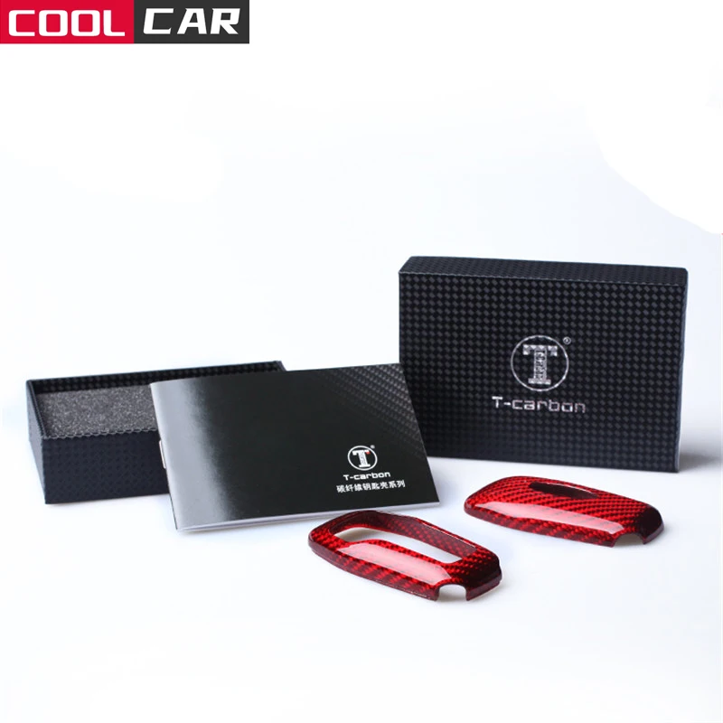 

Car-Styling Carbon Fiber Car Accessories for Ford Mustang Key Smart Remote Case Cover 3 4 5 Button 2016 2017 2018 2019 2020