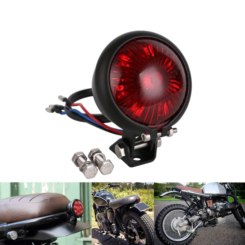 

Universal Motorcycle LED Light 12V Adjustable Cafe Racer Style Stop Tail Motorbike Brake Light Lamp Taillight for Chopper Bobbe