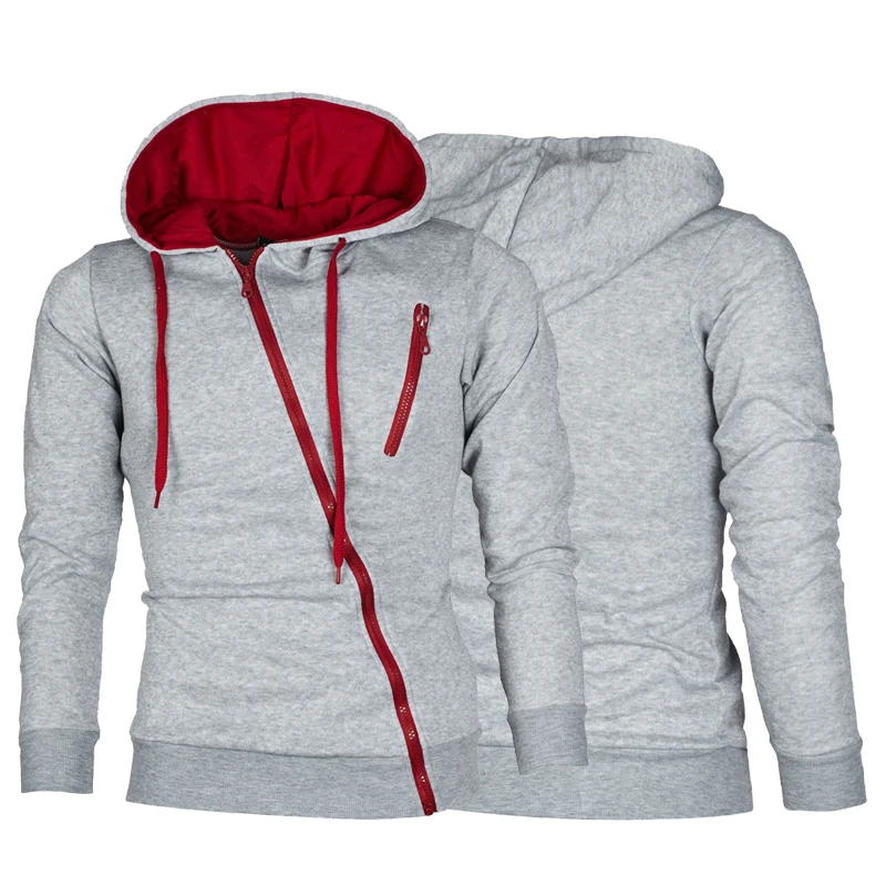 Мужская толстовка с капюшоном для скейтборда куртка на молнии похудения и бега